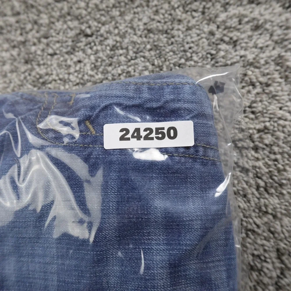 Levis Jeans Mens 36X32 Dark Blue Denim Pants‎ 514 Slim Straight Faded Whiskered